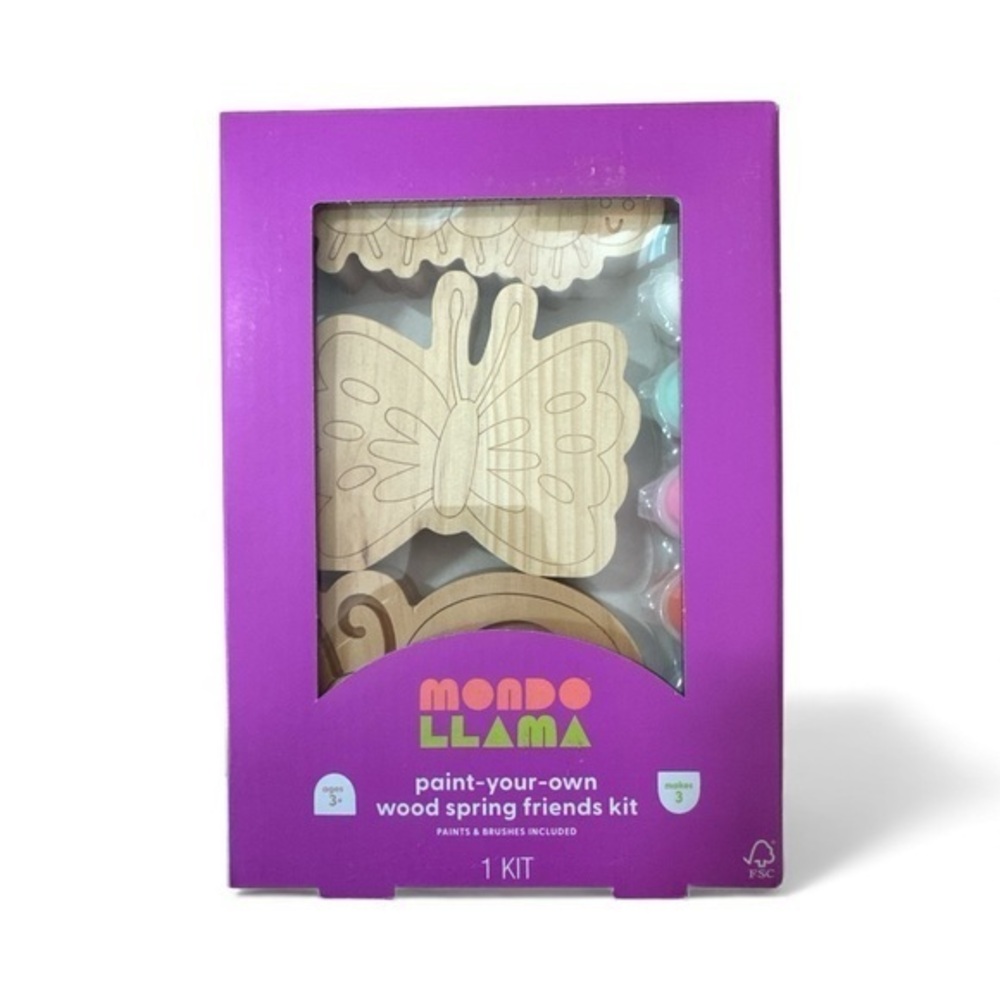 Mondo Llama Paint-Your-Own Wood Spring Friends Kit